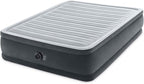 Intex Dura-Beam Deluxe Comfort-Plush Elevated: Fiber-Tech – Queen Size – Built-in Electric Pump – 18in Bed Height – 600lb Weight Capacity