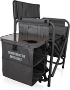 Picnic TIME NFL Unisex-Adult NFL Fusion Camping Chair with Side Table and Soft Cooler, Beach Chair for Adults, Lawn Chair