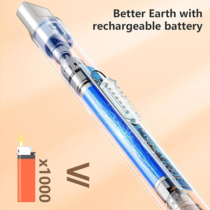 REIDEA 2 Pcs Electronic Candle Lighter Gift Arc Windproof Flameless USB Rechargeable Lighter with Safe Button for Home Kitchen (Rose Gold)