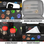 Pardick Insulated Lunch Bag, Colorful Dog Paw Print Reusable Lunch Box Leakproof Cooler Tote Bag Large Lunchbox Freezable Lunch Bag with Adjustable Shoulder Strap for Women Men Picnic Work Beach