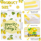 Zubebe 6 Pcs Lemon Kitchen Towels Summer Lemon Dish Cloth Set 18 x 28 Inch Ultra Absorbent Yellow Hand Cloths Tea Towels for Cooking Baking, Housewarming Gift for Home