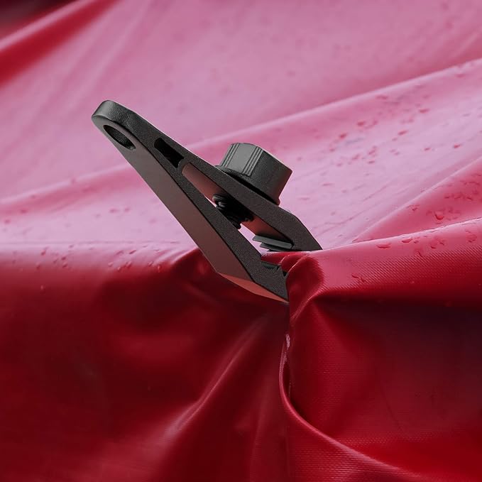 12 Pack - Tarp Clips Heavy Duty Lock Grip - Strong Clips - Superior Holding Power - Alligator Locking Clamp Design - Multipurpose, Tarp Tie Downs, Canvas, Shade Cloth, Tent, Banner, Awnings (12 Pack)