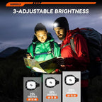 LED Beanie Hat with Light, USB Rechargeable LED Headlamp, Gifts for Men, Mens Gifts, Birthday Gifts for Women Him Dad Husband, Boyfriends, Black, 2PCS
