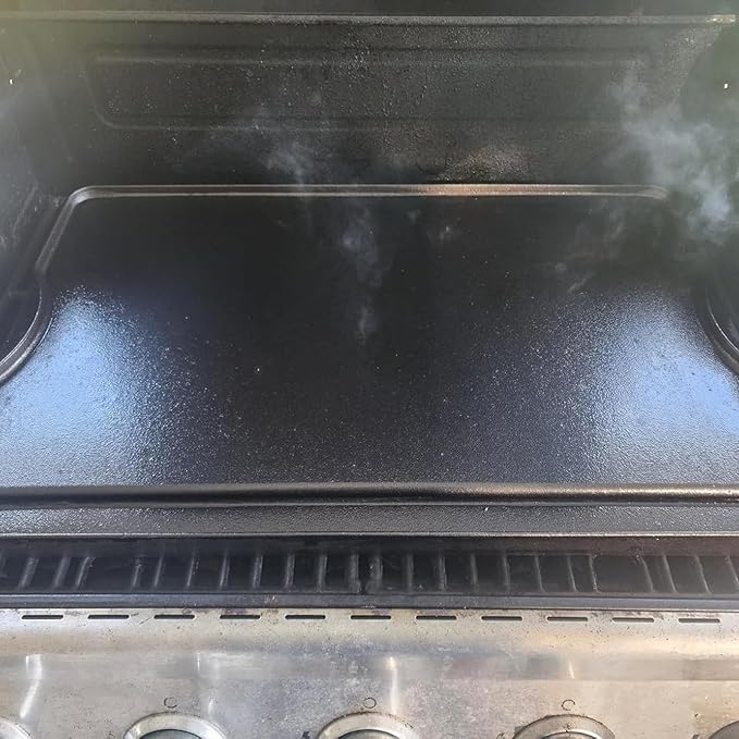 AJinTeby 2-in-1 Reversible 16” x 24” Pre-Seasoned Cast Iron Cooking Griddle for Gas Stove/Charcoal/Electric/Propane/Gas Grill, Flat Griddle Top Plate for Camping Tailgating