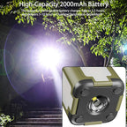 Solar LED Camping Lantern Portable IPX4 Waterproof Camping Lamp Rechargeable with 2000mAh Solar Charging & LED Power Indicator Lantern with 6 Modes Portable Flashlight Tent Lights for Camping Hiking