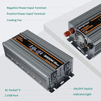 2000W Power Inverter 4000W (Peak). 12V DC to 110V/120V AC Converter with LCD Display, 2 AC outlets, 2 USB, 2000w Inverter for Camping RV Travel Outdoor Truck Off-Grid Solar inverters