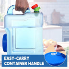 2 Pack 1.7 Gallon Water Container with Spigot Portable Water Tank for Camping No Leakage Watering Dispenser Jug with Tap for Road Trips Outdoor Hiking Emergency Storage Vehicle Picnic Home