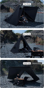Tent for 3-4 Person, Oudoor Camping Hot Tent Indian Tent Waterproof Shelter Yurt Tents for Outdoor Family Hiking