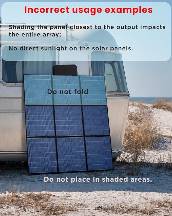 LVYUAN 300W Portable Solar Panel, 24V Foldable Pillow-Sized Solar Panel IP64 Waterproof, Upgraded 23% Efficiency for Solar Power Station Generator for Outdoor Camping Backpacking Hiking
