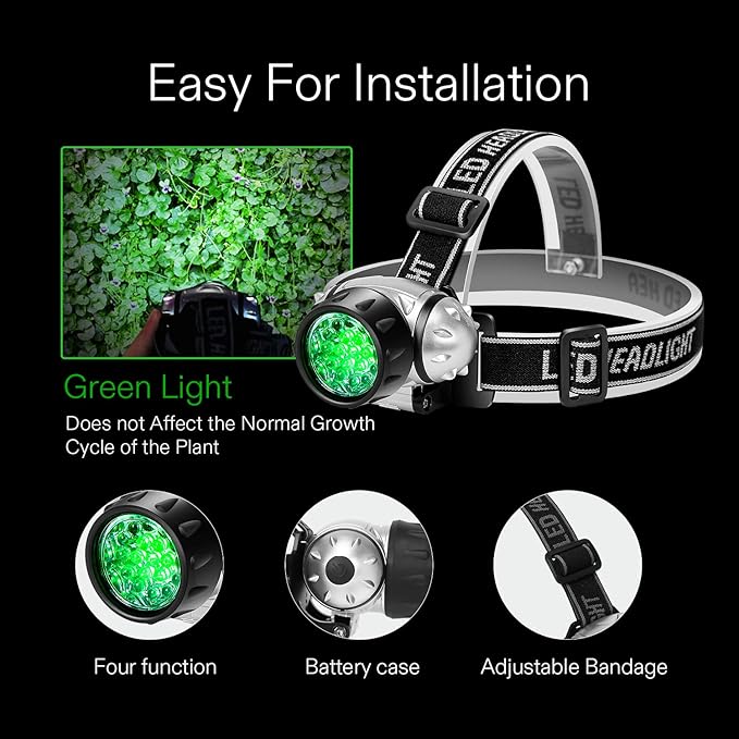 VIVOSUN 19-Bulb High Intensity LED Green Light Grow Room Headlight
