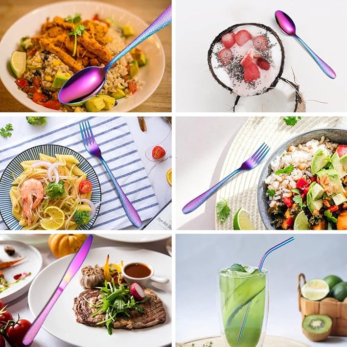 Tableware Portable Silverware Set With Box Stainless Steel Chopsticks Fork Spoon Grass Knife Grass Brush Set Travel Camping School Suitable For 7Piece Dinner Service