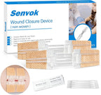 Emergency Wound Closure Kit 2-Pack | Medical Grade Adhesive Sutures | Butterfly Bandages & Clotting Technology | for First Aid Kits, Outdoor Injuries, Post-Surgery Care