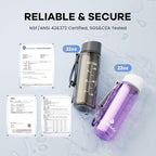 SurviMate Purified Water Bottle for Camping, Hiking, Backpacking and Travel, BPA Free with 5-Stage Intergrated Filter Straw
