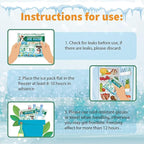 5 Packs Reusable Ice Packs for Lunch Boxes - 12+ Hour Cooling Ice Gel Pack for Camping, Beach, Office - Ice Packs for Cooler Bag, Cooler Backpacks