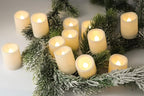 Wondise Waterproof Flameless Votive Candles with 6H Timer, Set of 12 Outdoor Battery Operated Candles Plastic LED Flickering Tealights Candles for Outdoor Garden Patio Home Summer Decor(1.5”D x 2”H)