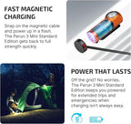 OLIGHT Perun 3 Mini Headlamp 1250 Lumens LED Head Flashlight,Rechargeable Headlight with Red Light Option,Perfect for Working, Hiking, Camping and Climbing (Cool White 5700K~6700K, Orange)