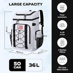 Maelstrom Backpack Cooler,Soft Lightweight Leakproof Cooler Backpack,Men Women 35/50 Can Insulated Cooler Bag,Keeps Hot/Cold for Up to 16 Hours,Perfect for Camping, Beach