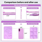 Ice Packs for Lunch Boxes & Coolers -Slim Reusable Space Saving Cooler Ice Packs,Water Absorption (6”x4”x0.7”) -Purple, Non-Toxic Cooler for Picnic,Sports & Camping