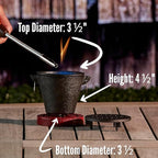 Mini Tabletop Fire Pit and Cast Iron Hibachi Grill Pan, Camping Tabletop Fire Pit Indoor & Outdoor Grill for Smores, BBQ, Smores Maker, Smokeless Firepit, Portable Mini Japanese Grill by Chef Master