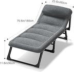 Roll Away Beds with Mattresses for Adults, Portable Folding Bed, Cot, Camping Cot, Portable Sleeping Bed for Office Use, Support 300lbs (Size : A)