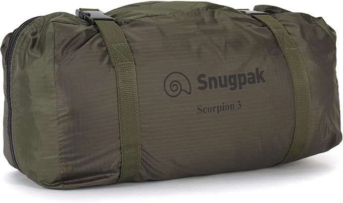 Snugpak Scorpion 3 IX WGTE Three-Person Tent - Camping Tent with Fly-First Pitch, 5000mm Hydrostatic Head, No-See-Um Mesh, Lightweight Aluminum Poles - Weatherproof Tent with Spacious Interior