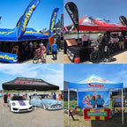 Custom Canopy Tent 10x15 with Logo, Personalized Pop Up Vendor Tent Business Tents for Trade Show Events Advertising, Nano Fabric Water Repellent Heavy Duty