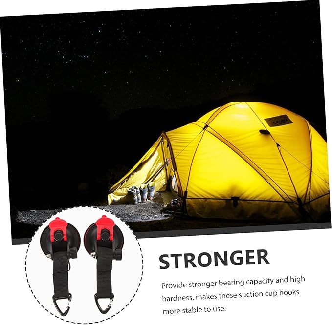 2pcs Heavy Duty Suction Cup Hooks for Outdoor Car Mounted Tent Durable Vacuum Hooks for Camping Window and Door Use Easy Installation and Strong Gripping Power