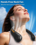 Portable Neck Fan Rechargeable Wearable Personal Fan Blow Cold Air, 5 Speeds, USB Battery, Neck Cooler with Neckbrace, Gift for Men Women, Sports, Gardening, Home, Outdoors, Travel, Camping