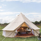 Dream House Outdoor Waterproof Cotton Canvas Family Camping Bell Tent