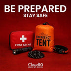 CloudTen Emergency Tent: Lightweight 2 Person Survival Tent with Multi-Function Paracord Bracelets - Essential Survival Gear & Bug Out Bag Items for Preppers, Hikers, Survivalists, Campers, Boy Scouts