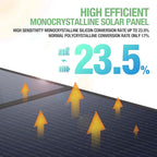 EBL 200W Portable Solar Panel High Efficiency Solar Power Panel for Home, RV, Camping, Marine, Off-Grid Applications, Weatherproof Solar Charging Solution