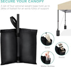 Best Choice Products 10x10ft Pop Up Canopy Tent, Outdoor Shade, 1 Person 1 Minute Set Up, Carry Case, 4 Weight Bags - Sand