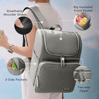 Cooler Backpack Insulated Leak Proof 33 Cans, Waterproof Hiking Backpack Cooler Soft Cooler Bag Lunch Backpack for Picnic Camping, Gray
