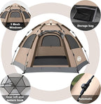 ADSMART Instant Tents for Camping 2/3/4/5 Person Tent Waterproof Easy Setup Sets Up Backpacking Tents with Carry Bag for Outdoor Hiking