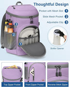 Cooler Backpack Insulated Waterproof,30/45 Cans Backpack Coolers Leakproof Lunch Backpack for Men Women Portable Soft Cooler Bag for Beach Camping Trave Picnic