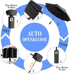 UPF 50+ Beach Umbrella with Adjustable Universal Clamp