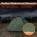 MC TOMOUNT Backpacking Tent 1-2 Person Waterproof Lightweight Double Layer Free-Standing Aluminum Pole for Outdoor Camping Hiking 4 Season