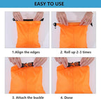 Pimoys 6 Pack Waterproof Dry Bags, Lightweight Outdoor Dry Sacks Ultimate Dry Bags for Kayaking Rafting Boating Camping (1.5L, 2.5L, 3L, 3.5L, 5L, 8L)