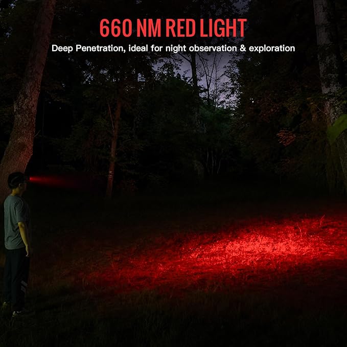 Sofirn HS43 Headlamp with Red Light, 3200 Lumen Rechargeable LED Headlamp Waterproof With Magnetic Base for Adults, Perfect for Camping, Hiking, Hunting, Long Battery Life, Adjustable Rotary Switch