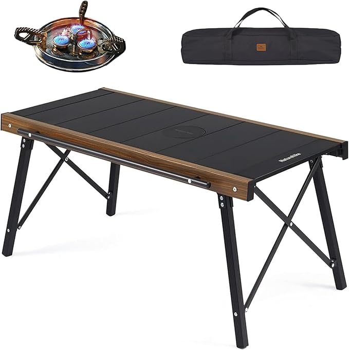Naturehike Folding IGT Camping Table, Portable IGT Table with Carry Bag, IGT Cook System, Camping Kitchen, Foldable Picnic Table for Outdoor Camp Picnic Car RV Trip Patio Backyard BBQ