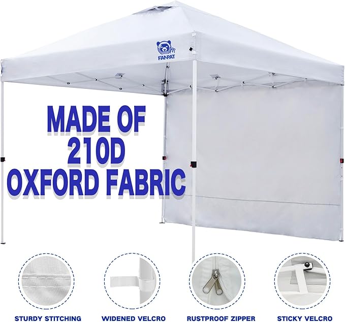 3PCS Canopy Sidewalls for 10x10 Pop Up Canopy Tent Waterproof, 99% UV Protection, 3 Piece Sidewalls, (Sidewall Only, Canopy Tent NOT Included)