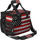 Pardick Soft Cooler Bag Vintage American Flag Insulated Lunch Box for Men & Women, Large Leakproof Lunch Bag Portable Beach Cooler for Work, Picnic, Road Trips,Fishing, Travel, Camping A-1