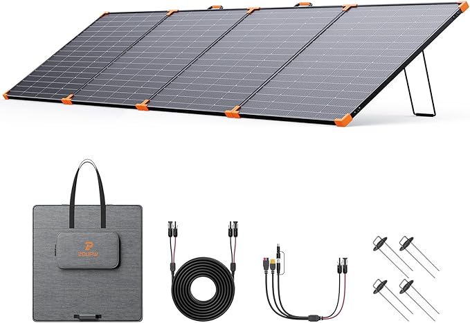 450W Portable Solar Panel,38V N-Type 16BB 25% High Efficiency Foldable Solar Charger for EcoFlow Delta/Anker C1000/Jackery/Bluetti Elite 100,IP68 Waterproof for Offgrid RV Power Backup