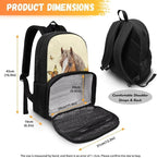 Sunflower Horse Extra Large Travel Laptop Backpack Reusable School Business Work All In One Meal Bag Hiking Insulated Cooler Lunch Backpack for Men Women