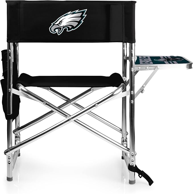 Picnic TIME NFL Unisex-Adult NFL Sports Chair with Side Table, Beach Chair, Camp Chair for Adults