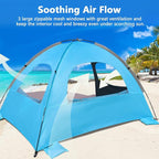 NXONE Beach Tent Sun Shelter with UPF 50+ UV Protection, Lightweight Easy Setup Portable Beach Canopy for Family, Large Space for Beach, Camping & Outdoor, 3/4/6 Person