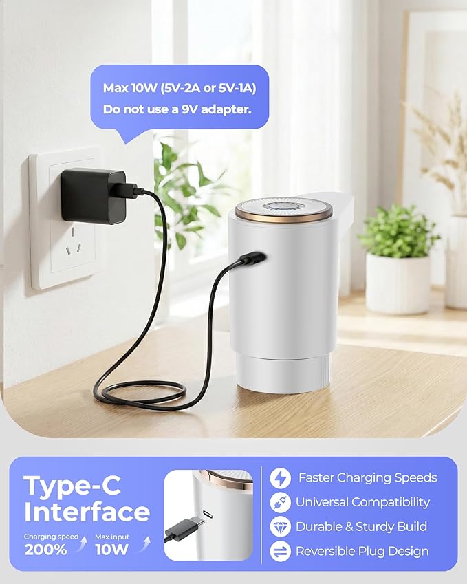Water Jug Pump for 5 Gallon Bottle – Portable Electric USB-C Charging Dispenser, Dual Powerful Motors, Fast Flow, Fits 2-5 Gallon Jugs – Ideal for Home, Office, Camping, RV, White