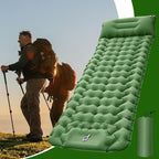 Compact Camping Sleep Pad - Self-Inflating Air Mattress for Backpacking, Hiking Trips, Portable Waterproof 40D Nylon TPU Bed Mat Outdoor Gear