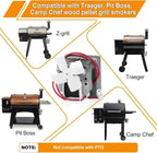 Upgraded 2.0RPM Auger Motor Replacement Parts Compatible with Traeger, Pit Boss, Camp Chef Wood Pellet Grills Smokers, AC120V 60Hz 2 Pole Universal Feeding Gear