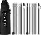KOMCLUB Telescoping Tent Poles Tarp Poles Adjustable Stainless Steel Camping Tarp Pole for Outdoor Canopy Awning Rain Shelter-94.5 in Set of 2